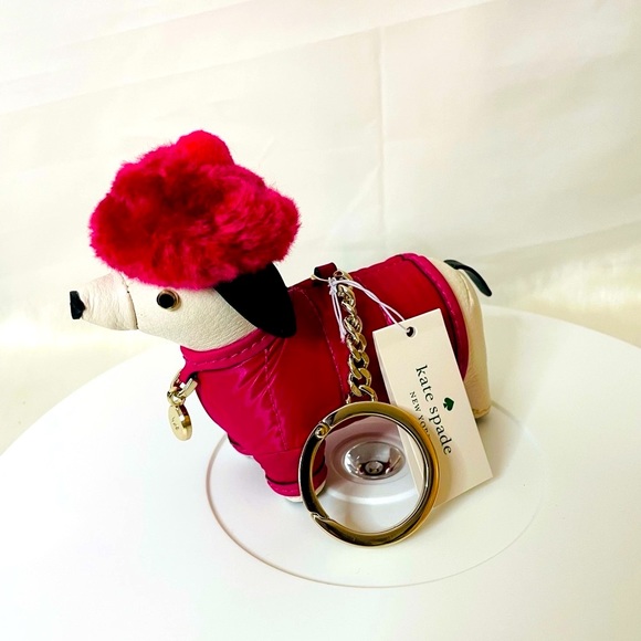 NWT Kate Spade New York Claude Festive Dachshund Key Chain